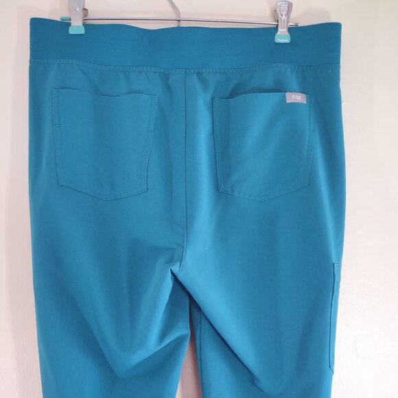 FIGS Zamora Jogger Scrub Pants Teal Color Cargo Pockets Women's Medium-Tall - Picture 6 of 9